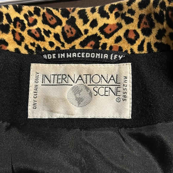 Vintage Animal Print Cropped Wool Blazer leopard 🐆TRENDING - Picture 9 of 13